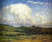 Nils Kreuger solbelysta moln oil painting